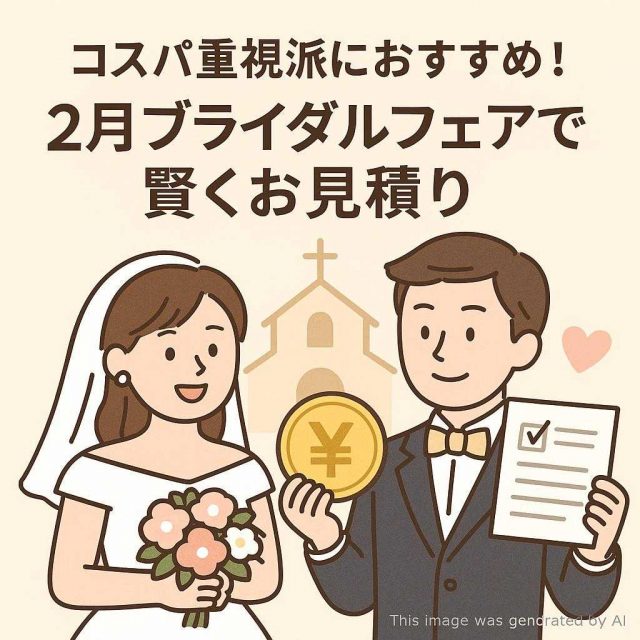 コスパ重視派におすすめ！２月ブライダルフェアで賢くお見積り