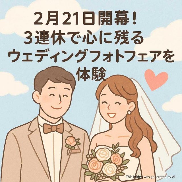 2月21日開幕！3連休で心に残るウェディングフォトフェアを体験