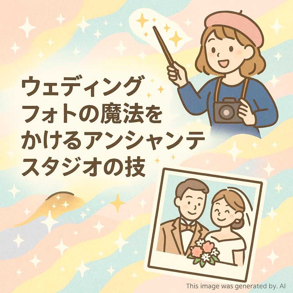 ウェディングフォトの魔法をかけるアンシャンテスタジオの技