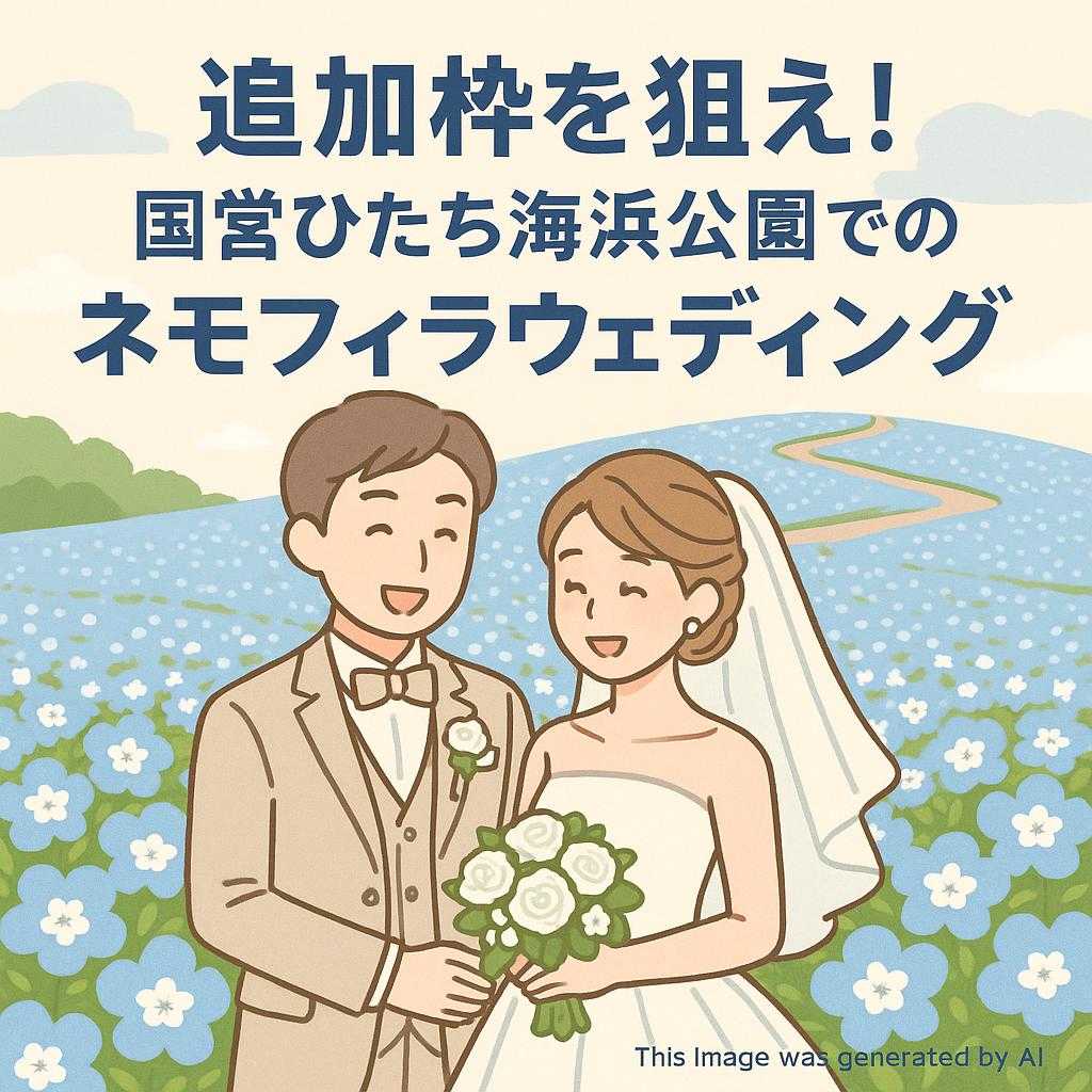追加枠を狙え!国営ひたち海浜公園でのネモフィラウェディング