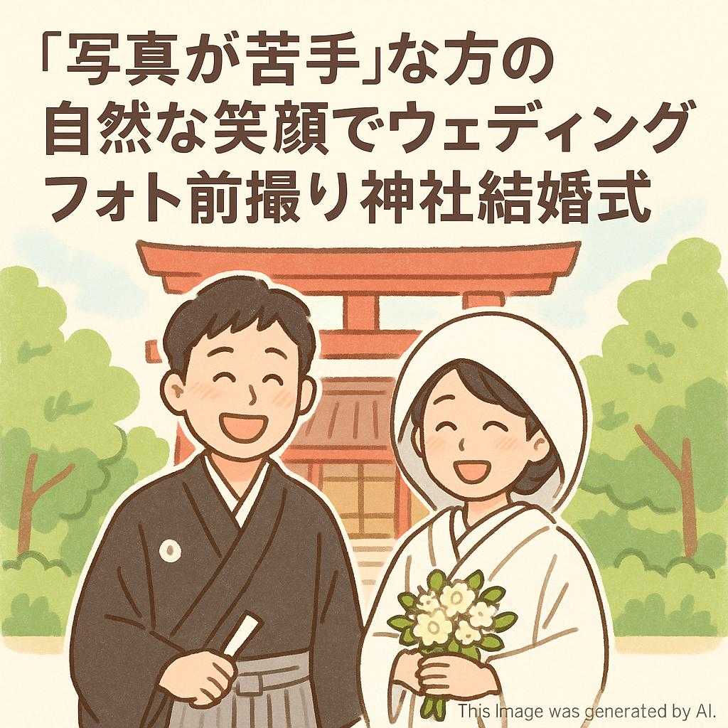 『写真が苦手』な方の自然な笑顔でウェディングフォト前撮り神社結婚式