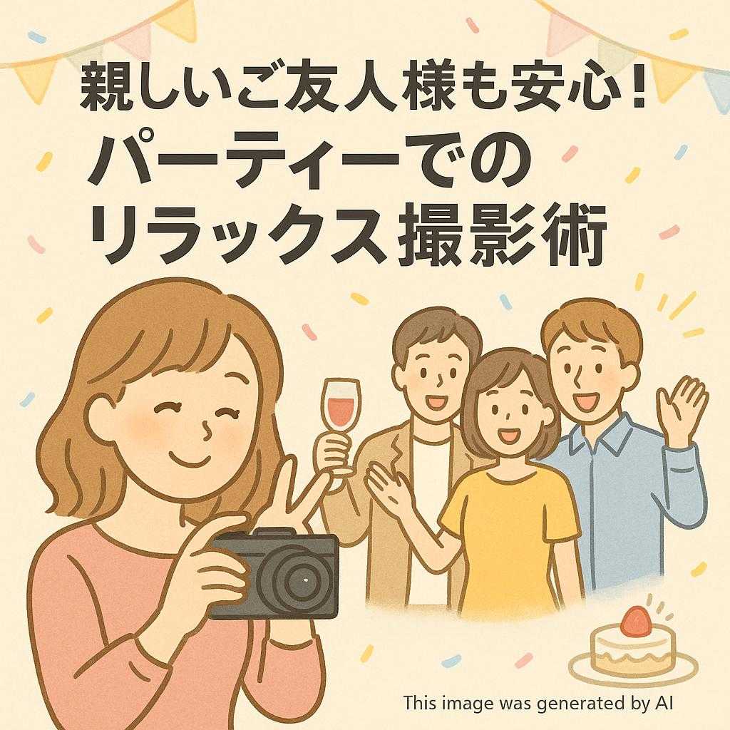 親しいご友人様も安心!パーティーでのリラックス撮影術