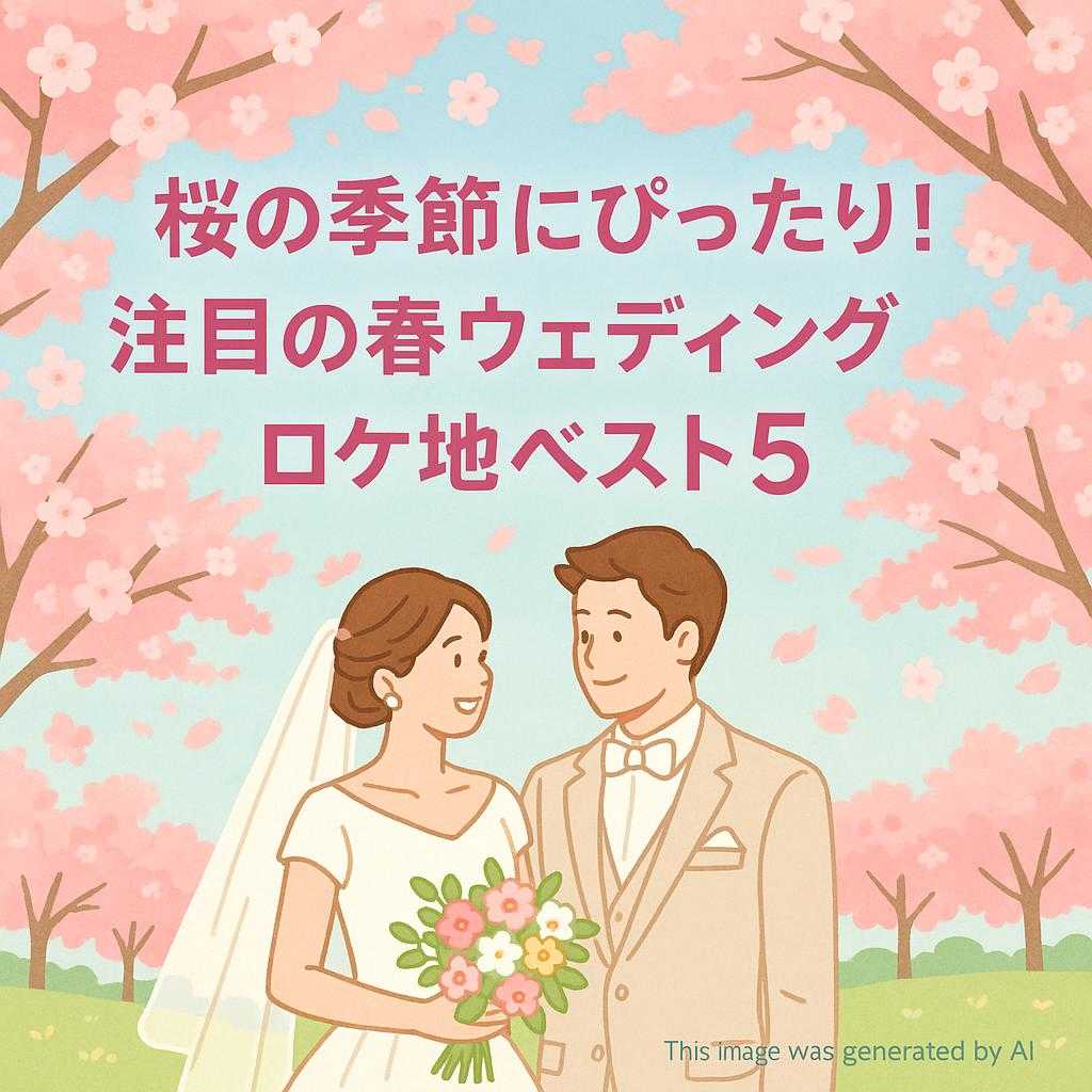 桜の季節にぴったり!注目の春ウェディングロケ地ベスト5
