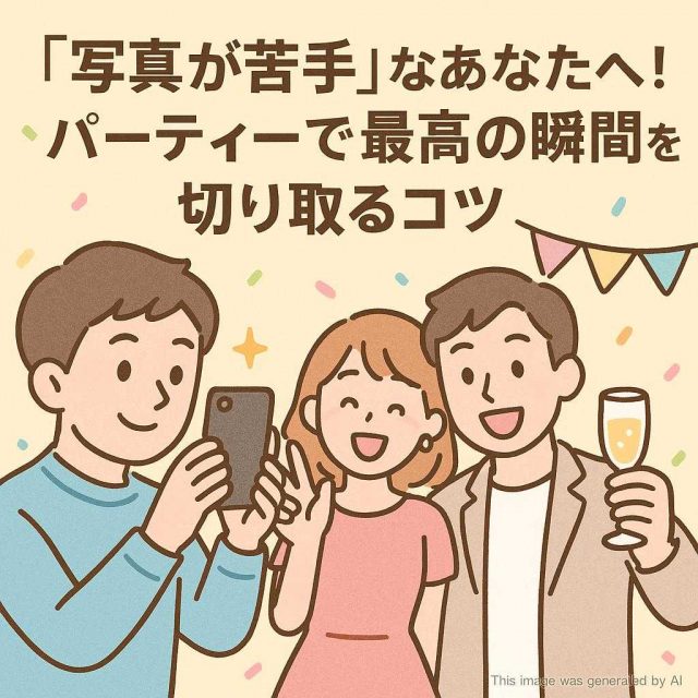 『写真が苦手』なあなたへ！パーティーで最高の瞬間を切り取るコツ