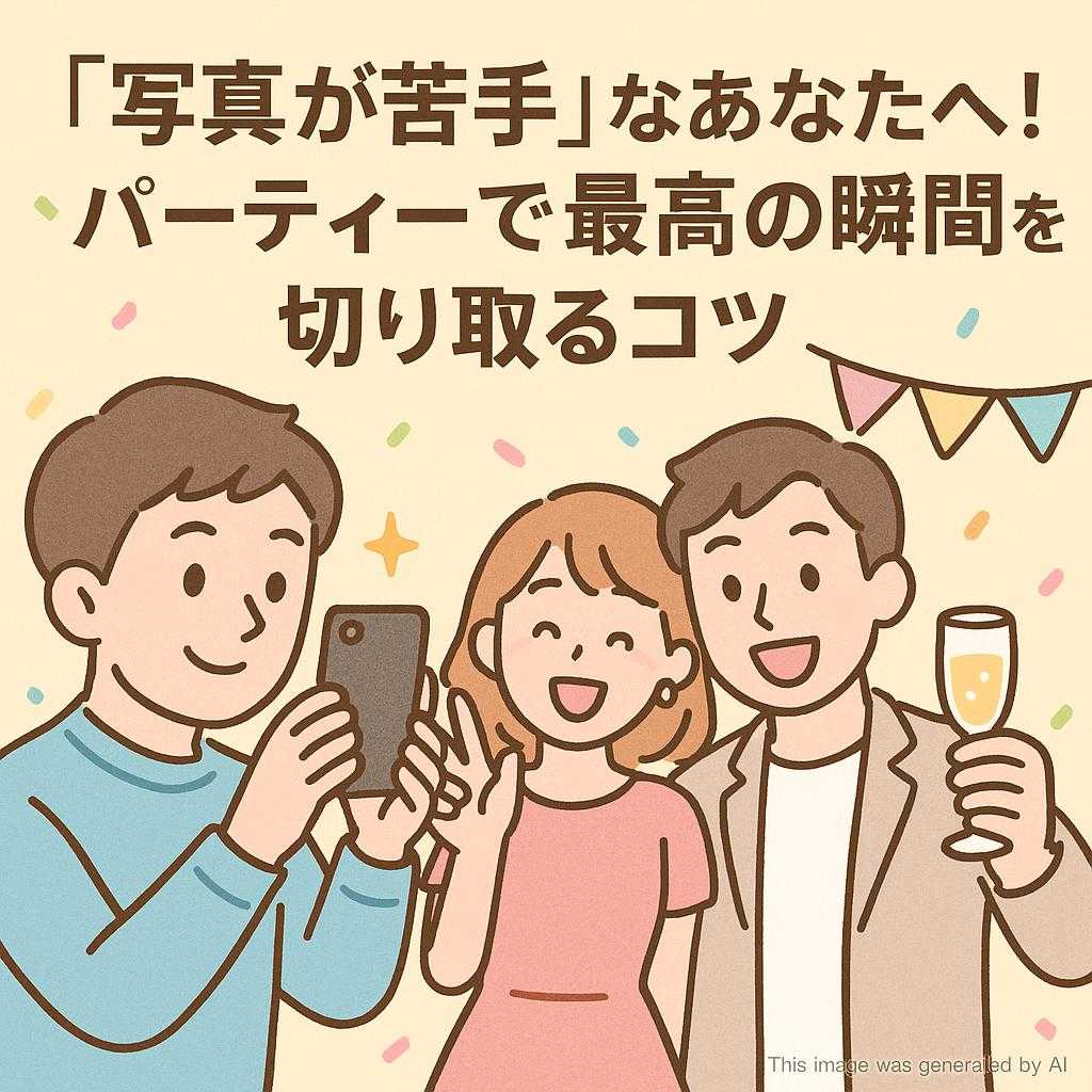 『写真が苦手』なあなたへ！パーティーで最高の瞬間を切り取るコツ