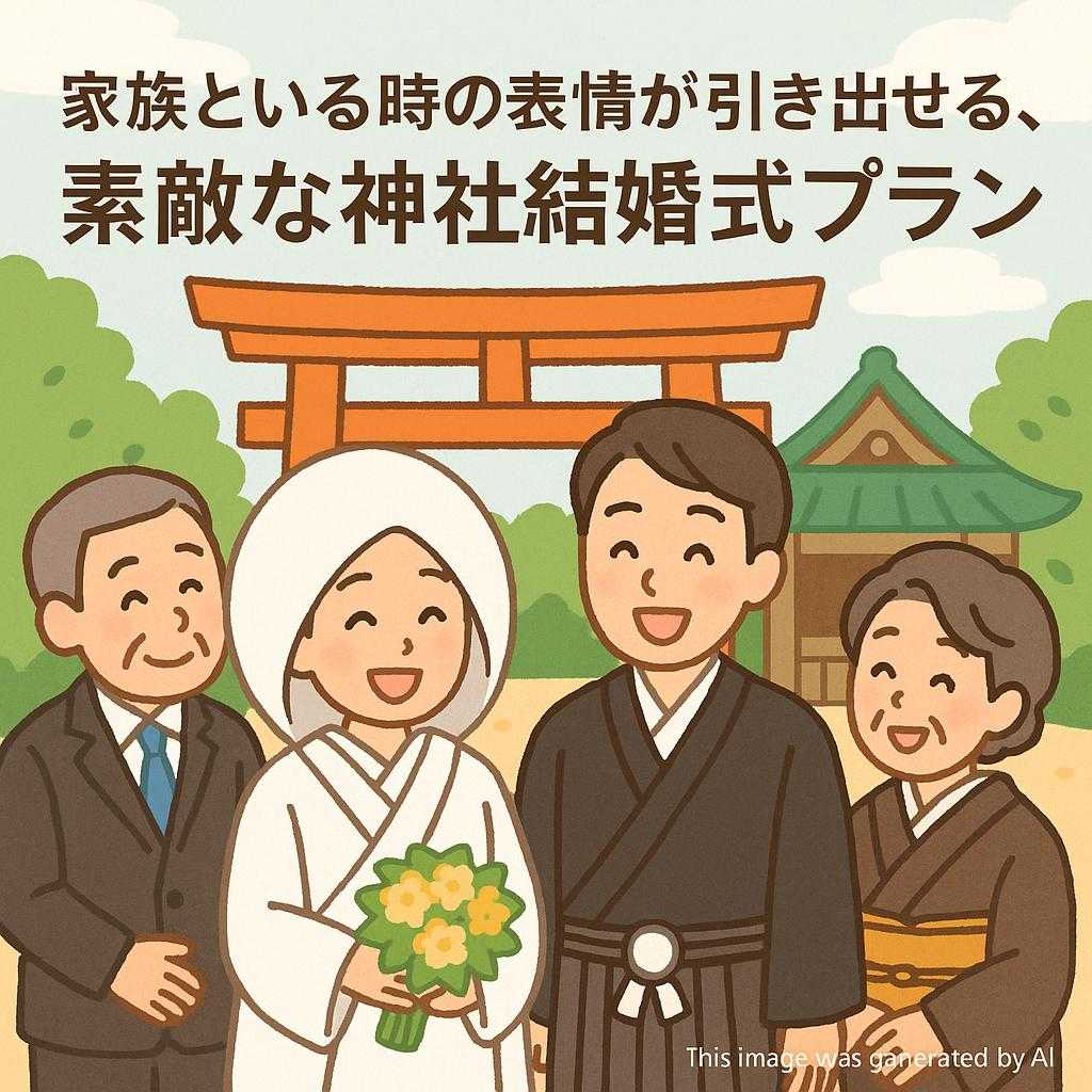 家族といる時の表情が引き出せる、素敵な神社結婚式プラン