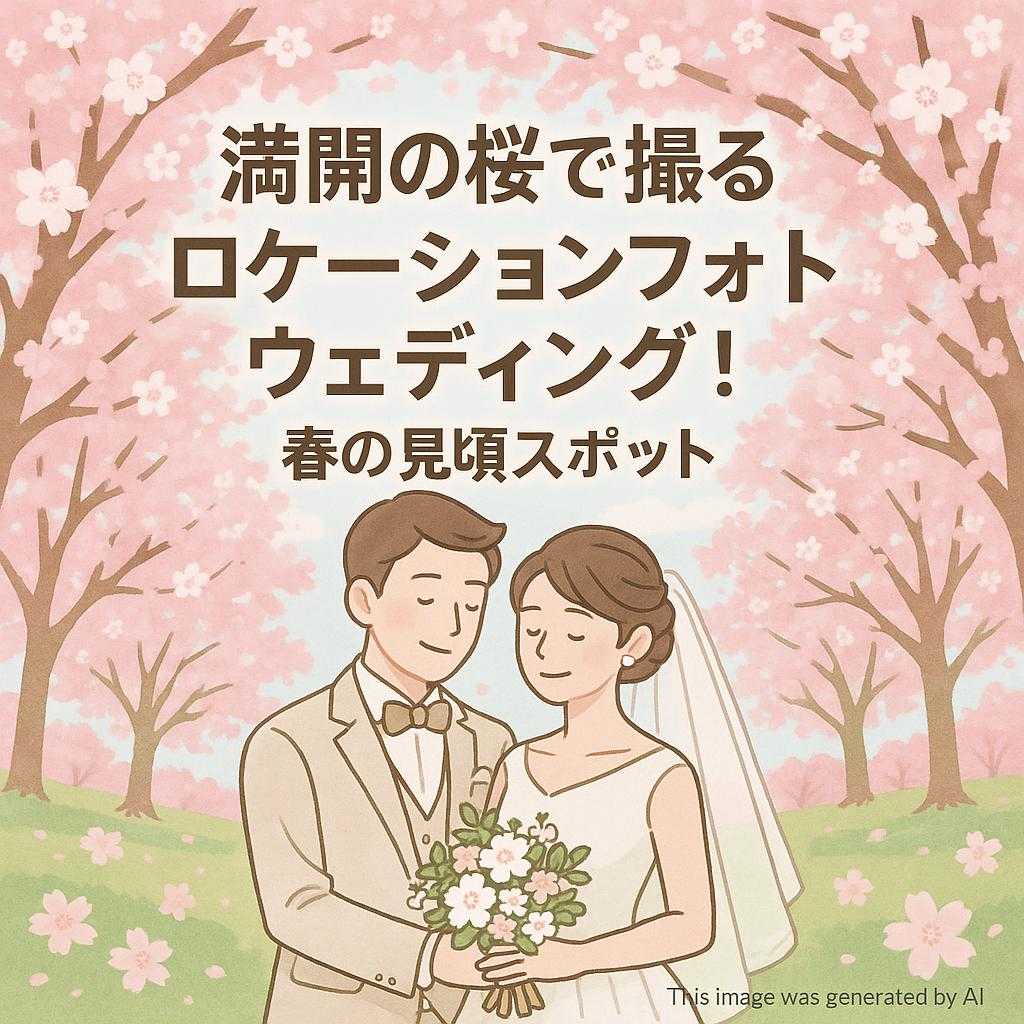 満開の桜で撮るロケーションフォトウェディング！春の見頃スポット