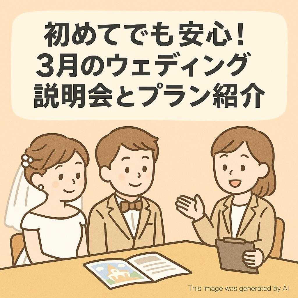 初めてでも安心! 3月のウェディング説明会とプラン紹介