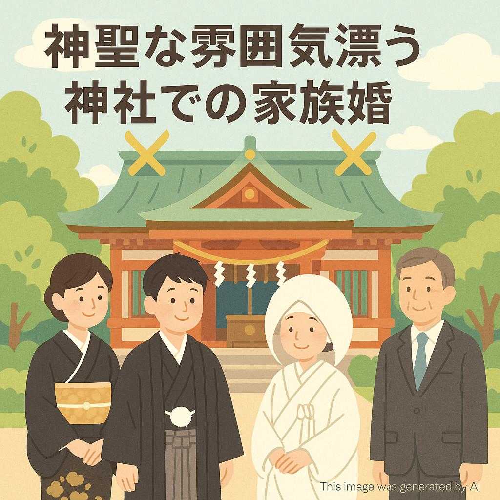 神聖な雰囲気漂う神社での家族婚