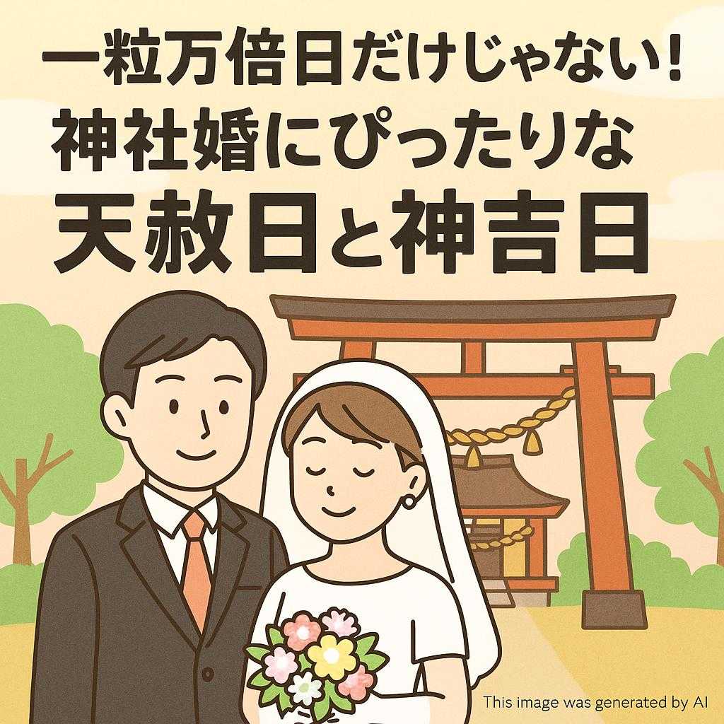 一粒万倍日だけじゃない!神社婚にぴったりな天赦日と神吉日