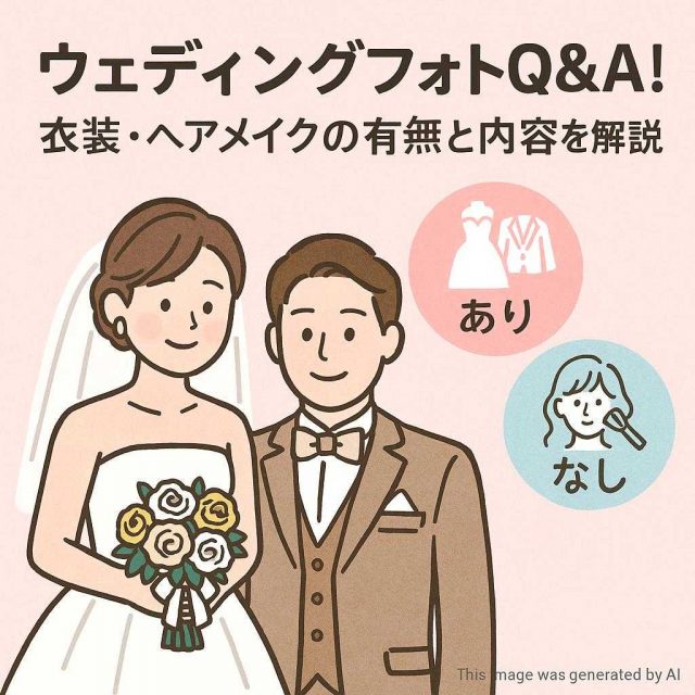 ウェディングフォトQ&A！衣装・ヘアメイクの有無と内容を徹底解説