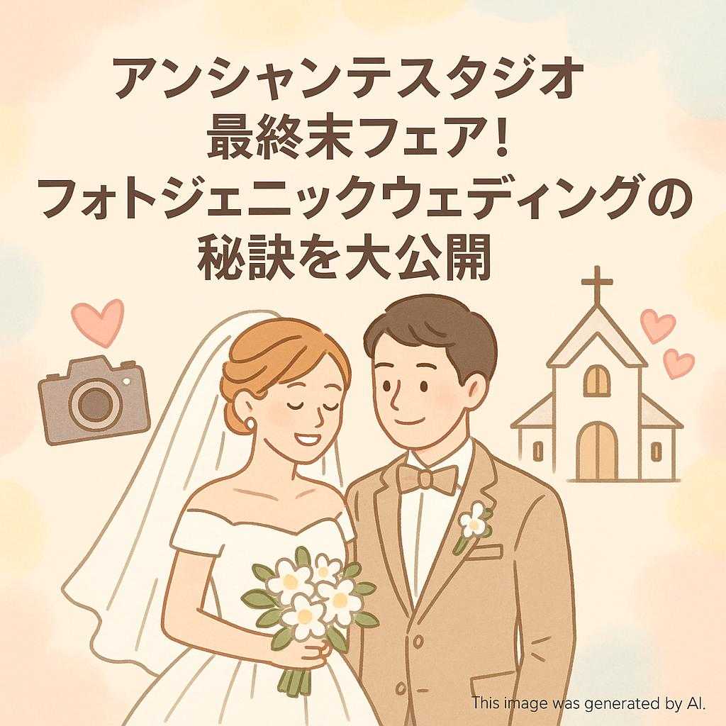 アンシャンテスタジオ最終末フェア!フォトジェニックウェディングの秘訣を大公開