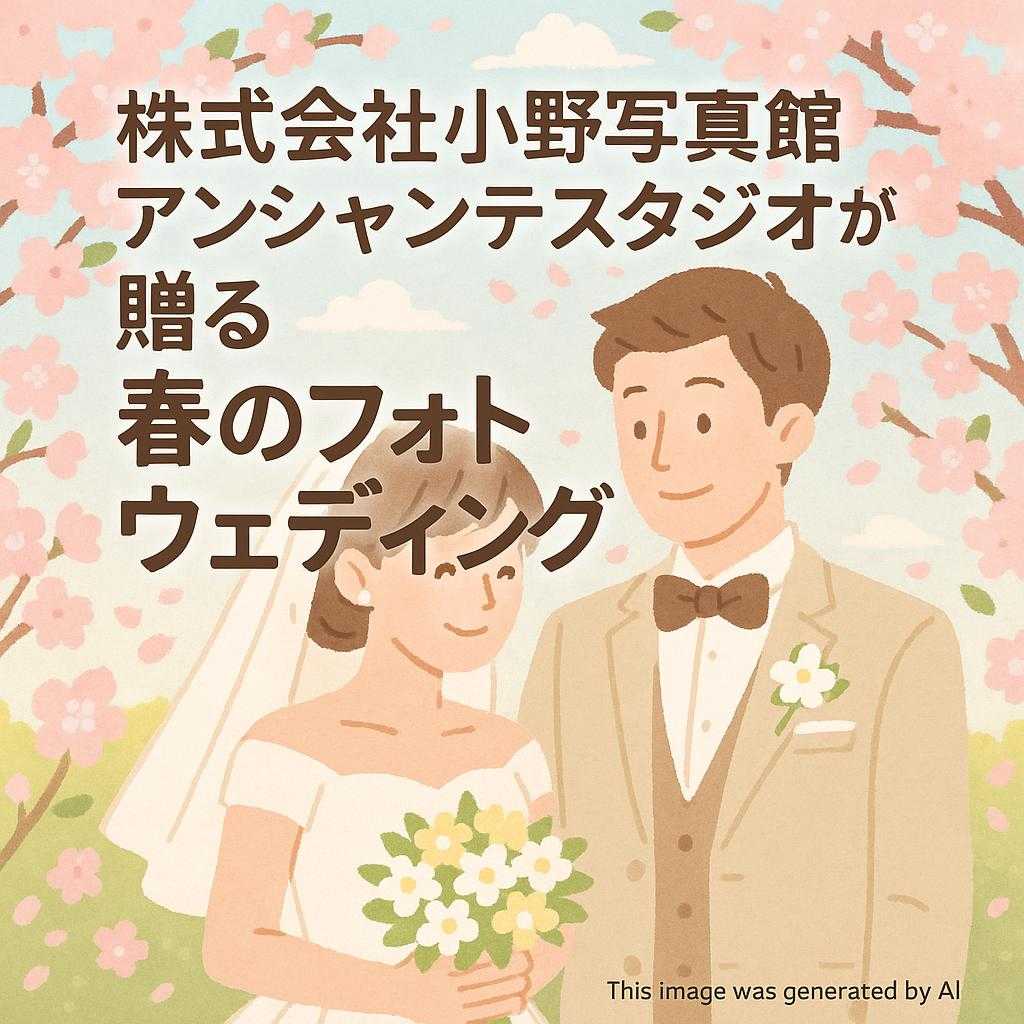 株式会社小野写真館アンシャンテスタジオが贈る春のフォトウェディング