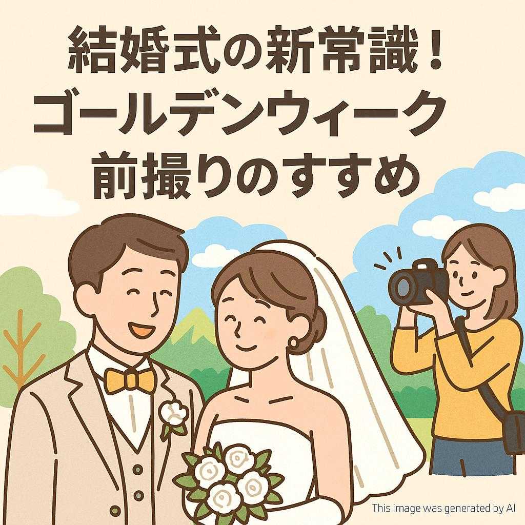 結婚式の新常識!ゴールデンウィーク前撮りのすゝめ
