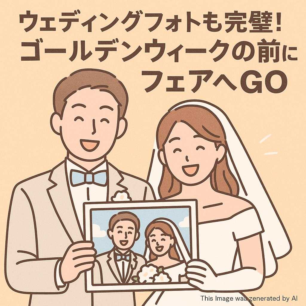 ウェディングフォトも完璧!ゴールデンウィークの前にフェアへGO