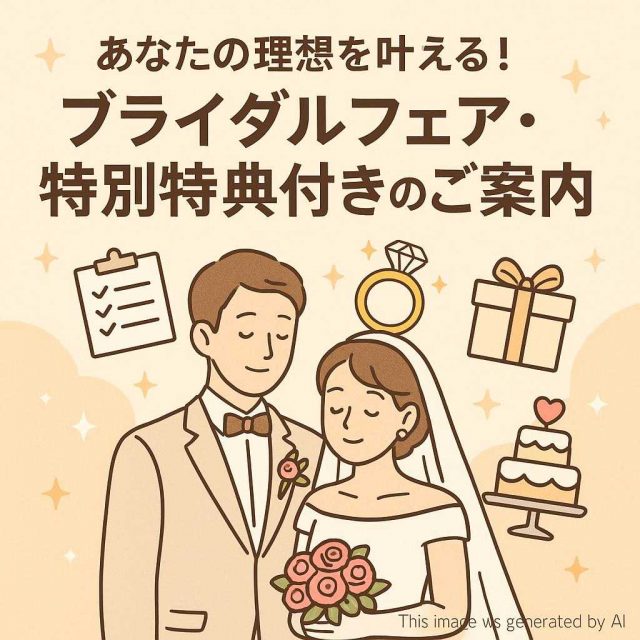 あなたの理想を叶える！ブライダルフェア・特別特典付きのご案内