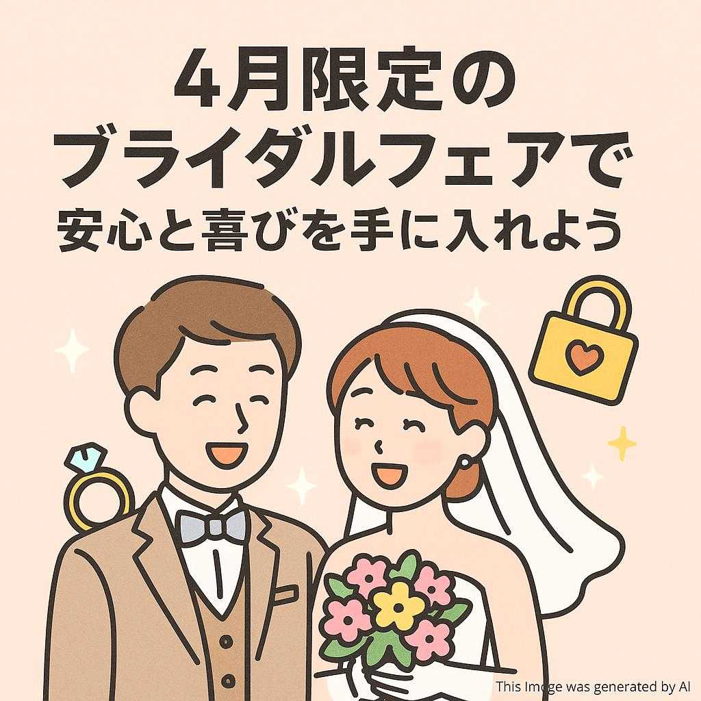 4月限定のブライダルフェアで安心と喜びを手に入れよう