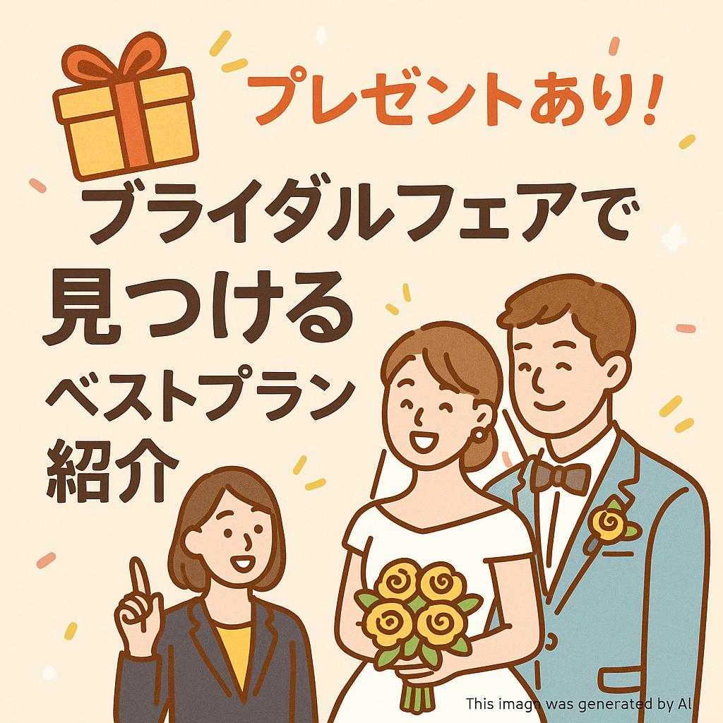プレゼントあり!ブライダルフェアで見つけるベストプラン紹介