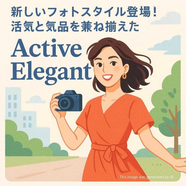 新しいフォトスタイル登場！活気と気品を兼ね揃えたActive Elegant