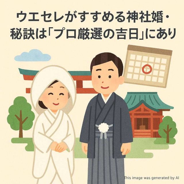 ウエセレがすすめる神社婚・秘訣は「プロ厳選の吉日」にあり