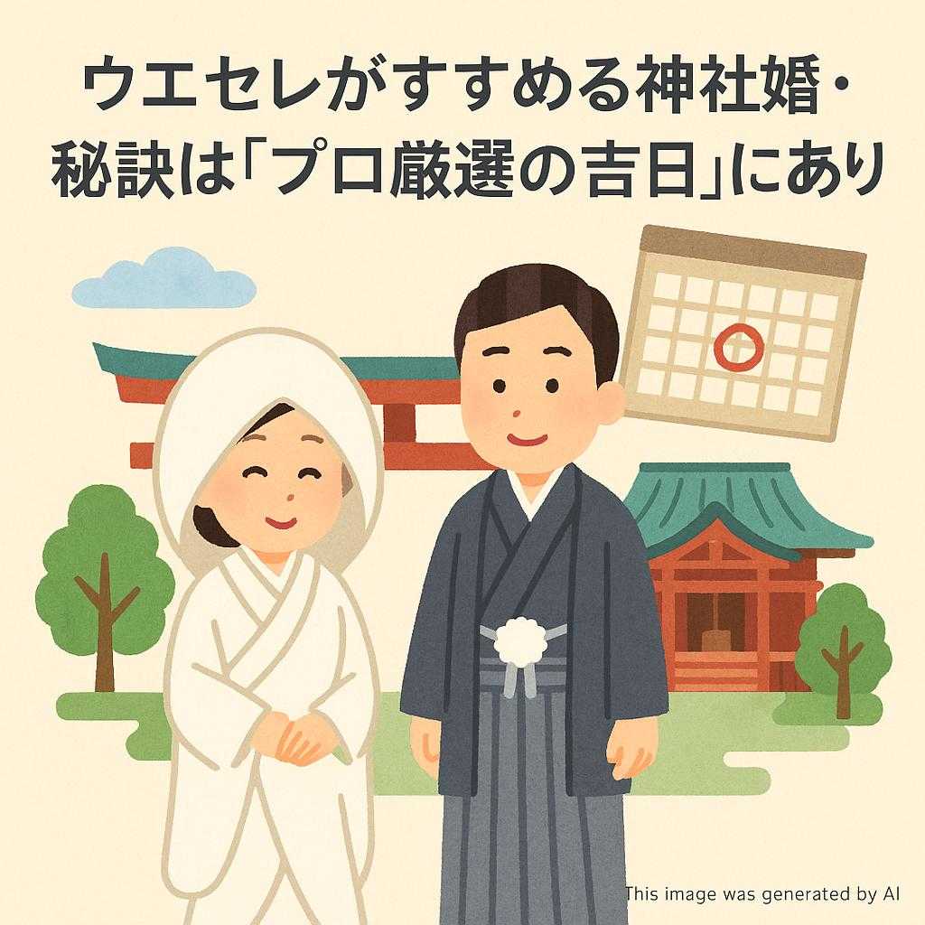 ウエセレがすすめる神社婚・秘訣は「プロ厳選の吉日」にあり