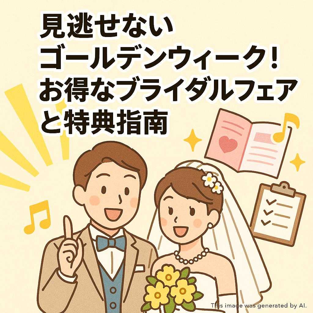 見逃せないゴールデンウィーク!お得なブライダルフェアと特典指南