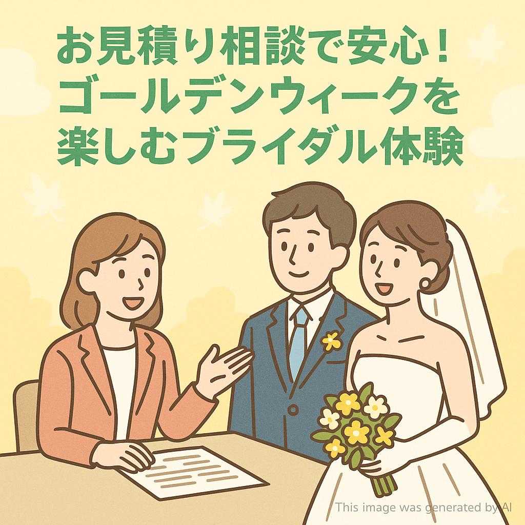お見積り相談で安心!ゴールデンウィークを楽しむブライダル体験