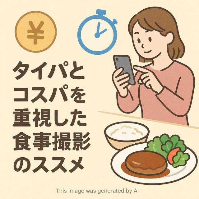 タイパとコスパを重視した食事撮影のススメ