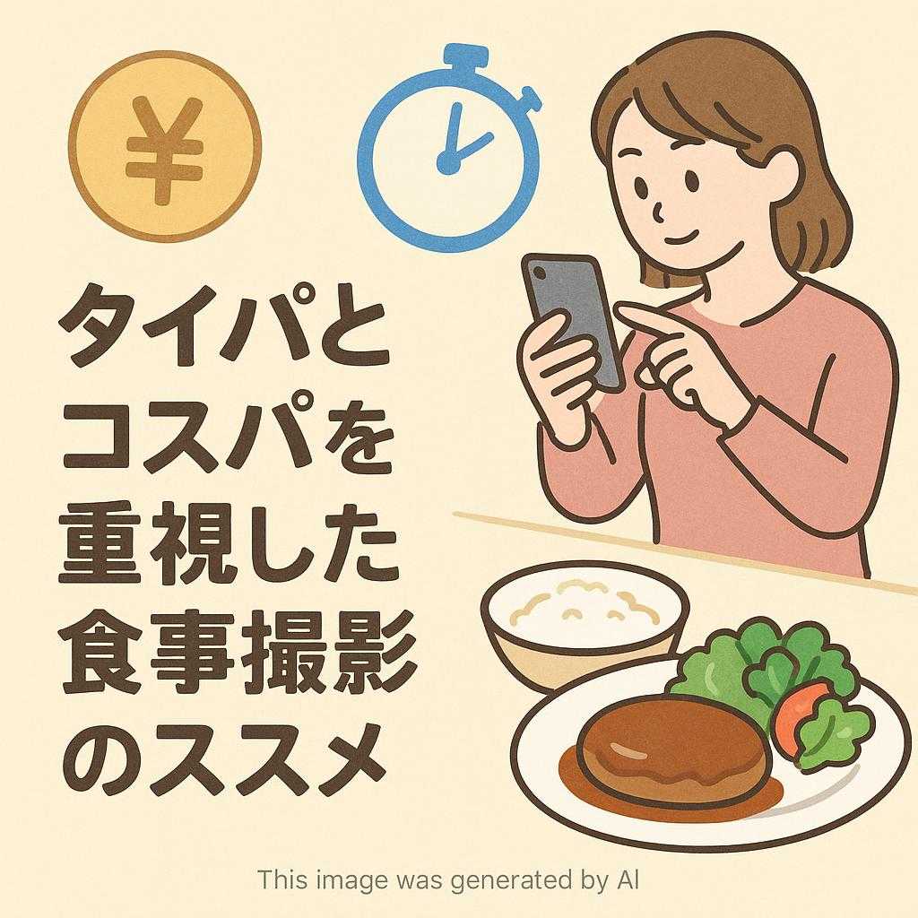 タイパとコスパを重視した食事撮影のススメ