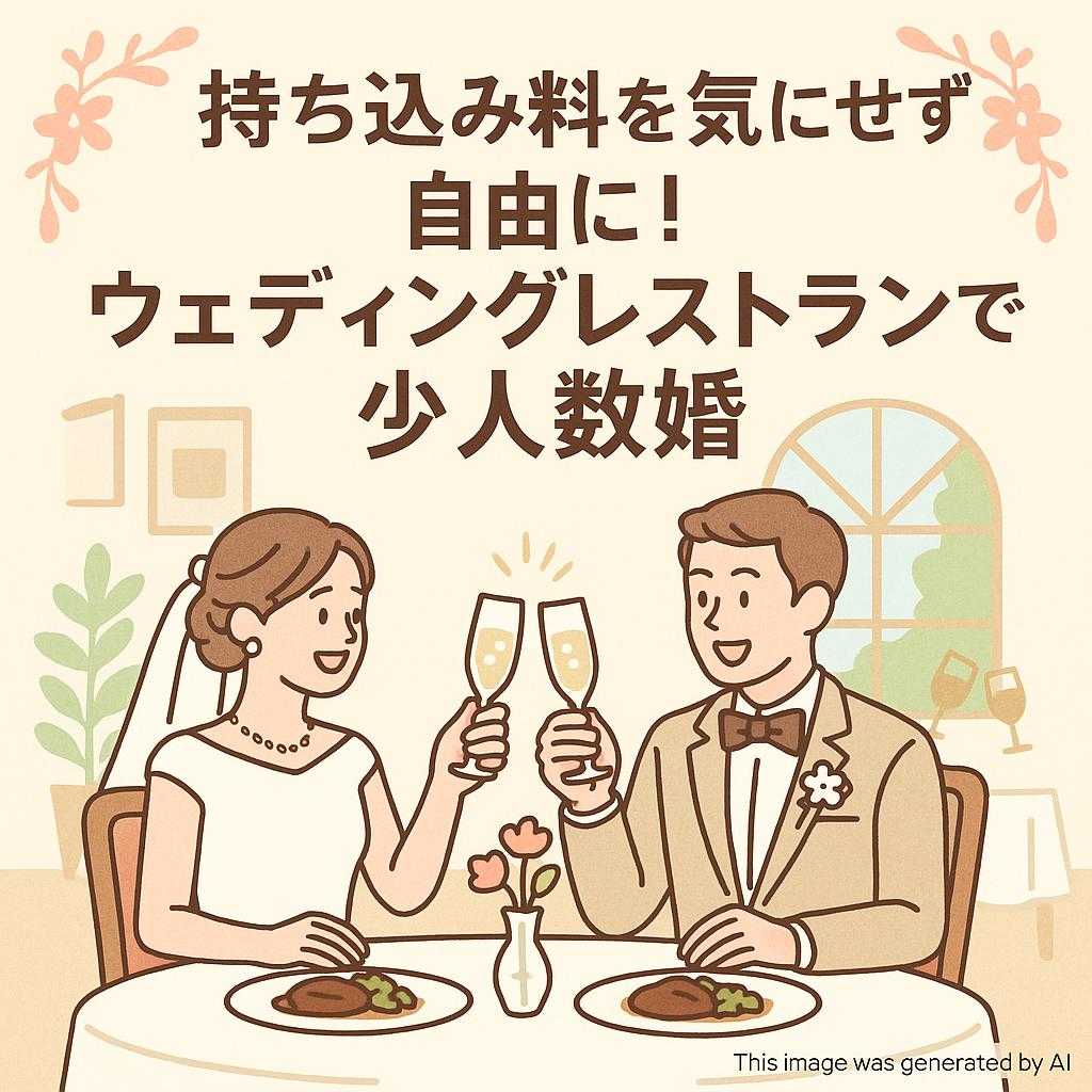 持ち込み料を気にせず自由に！ウェディングレストランで少人数婚