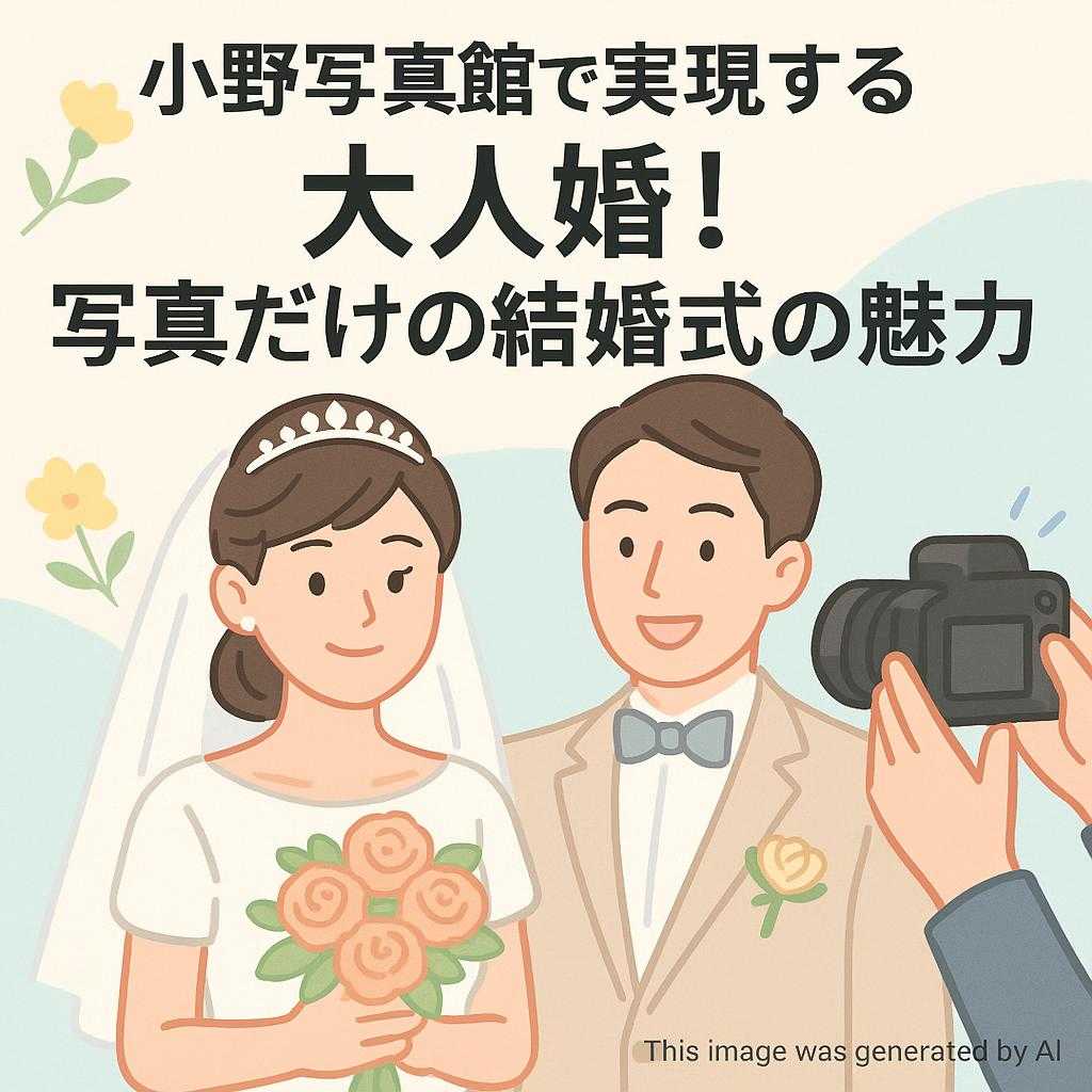 小野写真館で実現する大人婚!写真だけの結婚式の魅力