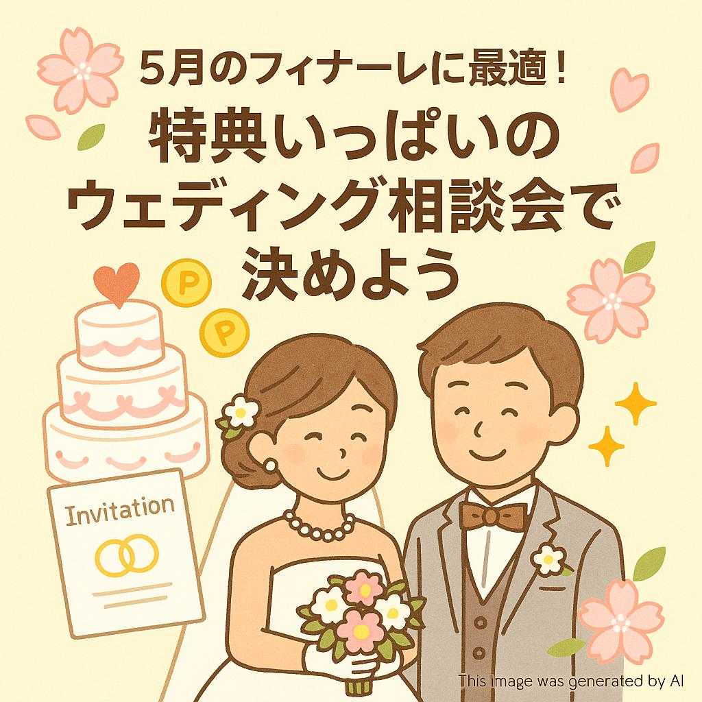 5月のフィナーレに最適！特典いっぱいのウェディング相談会で決めよう