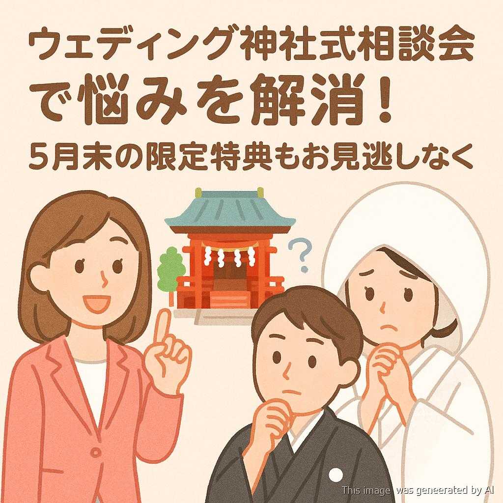 ウェディング神社式相談会で悩みを解消!5月末の限定特典もお見逃しなく