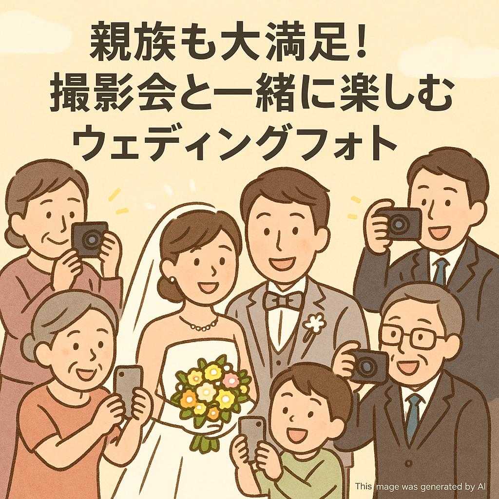 親族も大満足!撮影会と一緒に楽しむウェディングフォト