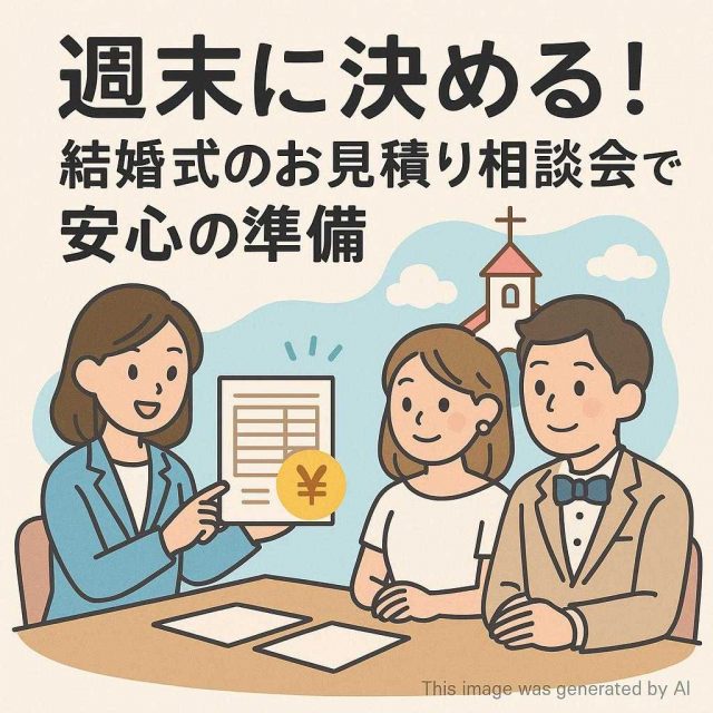 週末に決める！結婚式のお見積り相談会で安心の準備