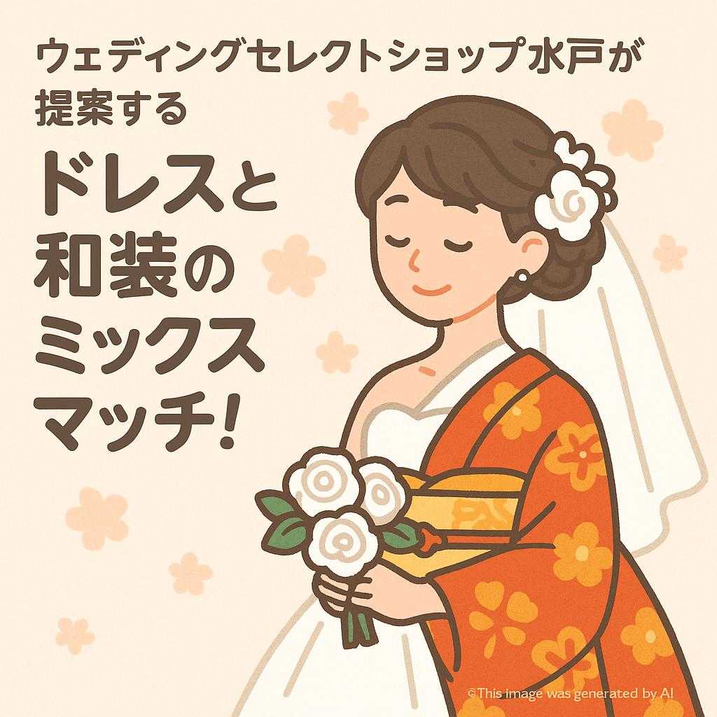ウェディングセレクトショップ水戸が提案するドレスと和装のミックスマッチ!