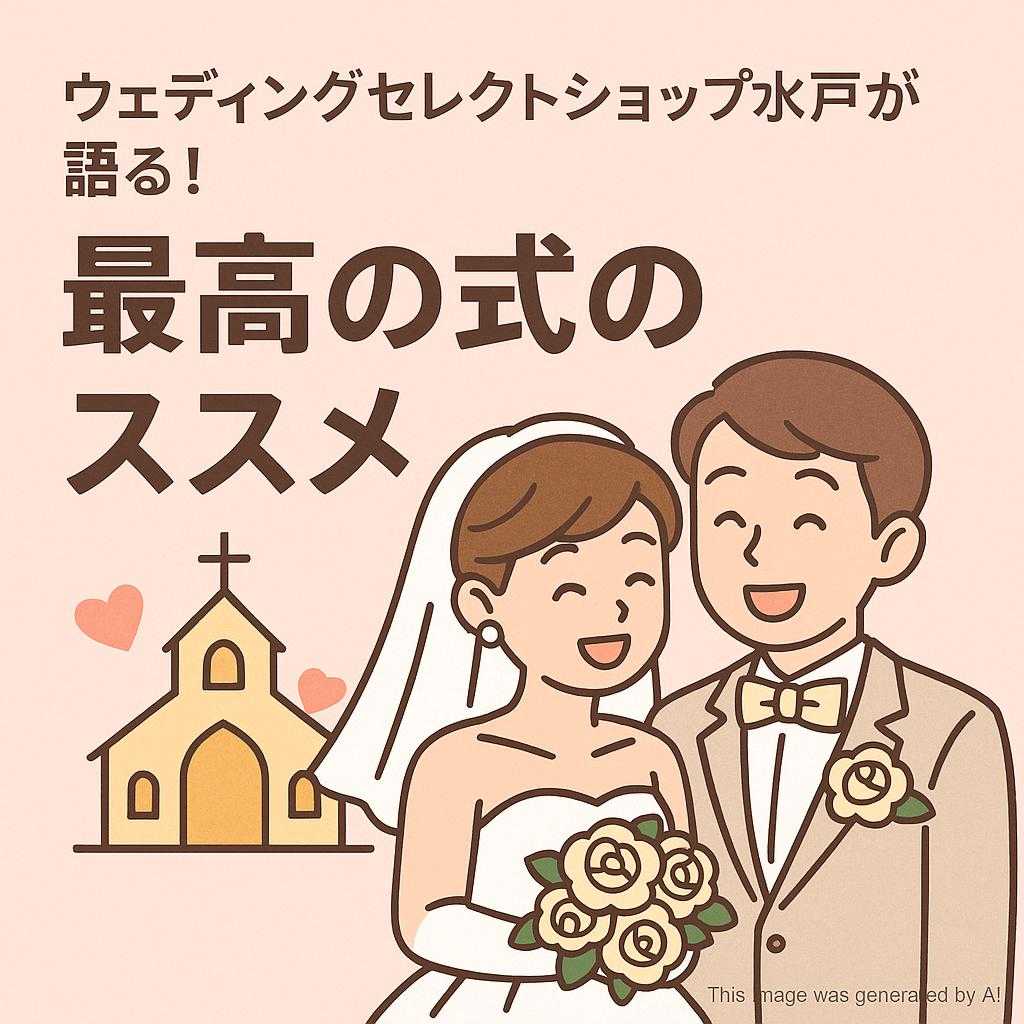ウェディングセレクトショップ水戸が語る!最高の式のススメ