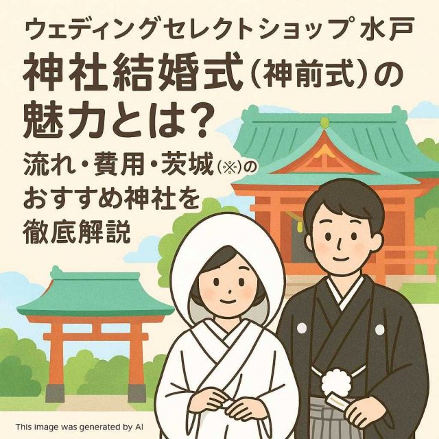 ウェディングセレクトショップ水戸  神社結婚式（神前式）の魅力とは？流れ・費用・茨城（※）のおすすめ神社を徹底解説