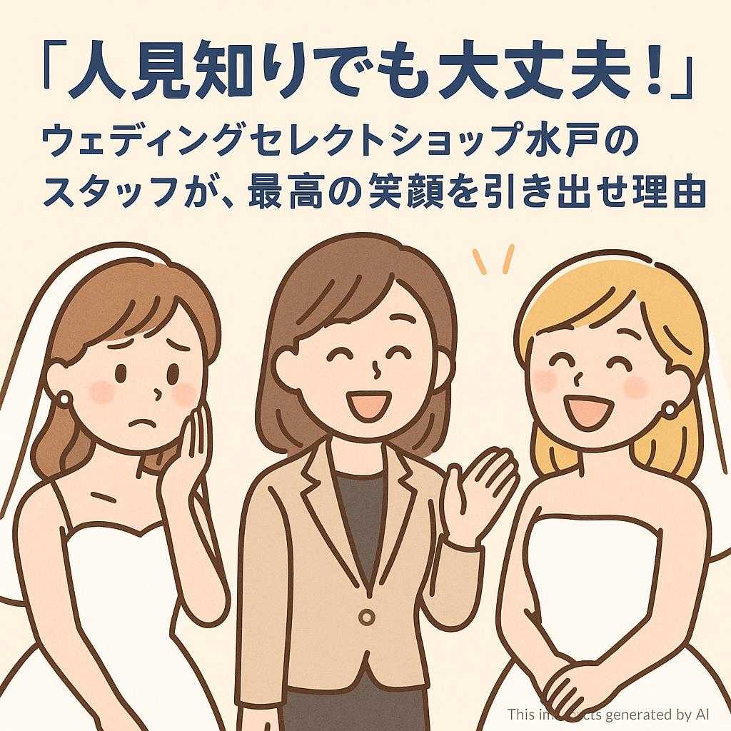 「人見知りでも大丈夫!」ウェディングセレクトショップ水戸のスタッフが、最高の笑顔を引き出せる理由