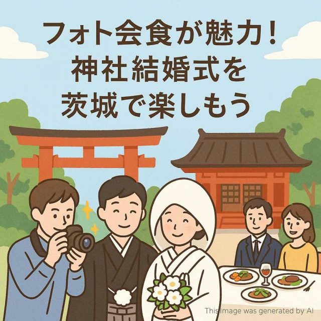 フォト会食が魅力！神社結婚式を茨城で楽しもう