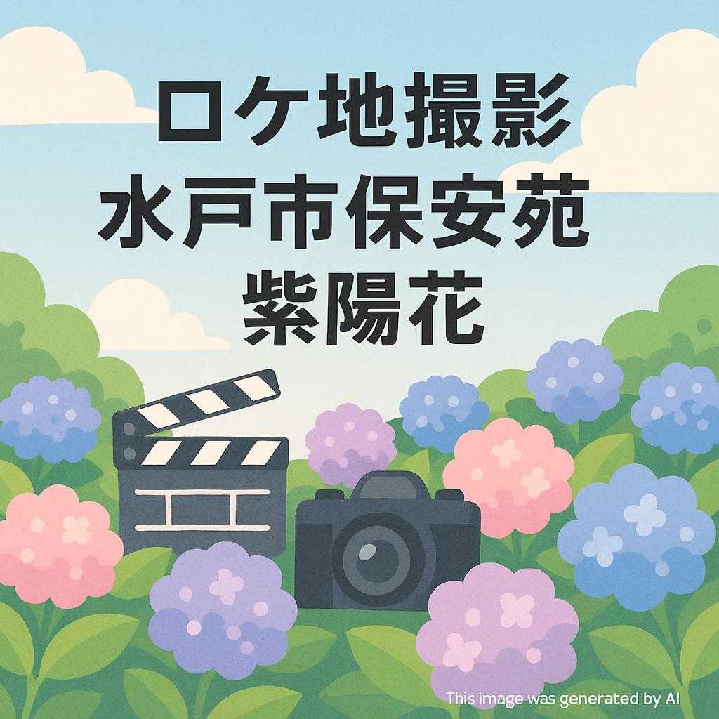 ロケ地撮影水戸市保安苑紫陽花