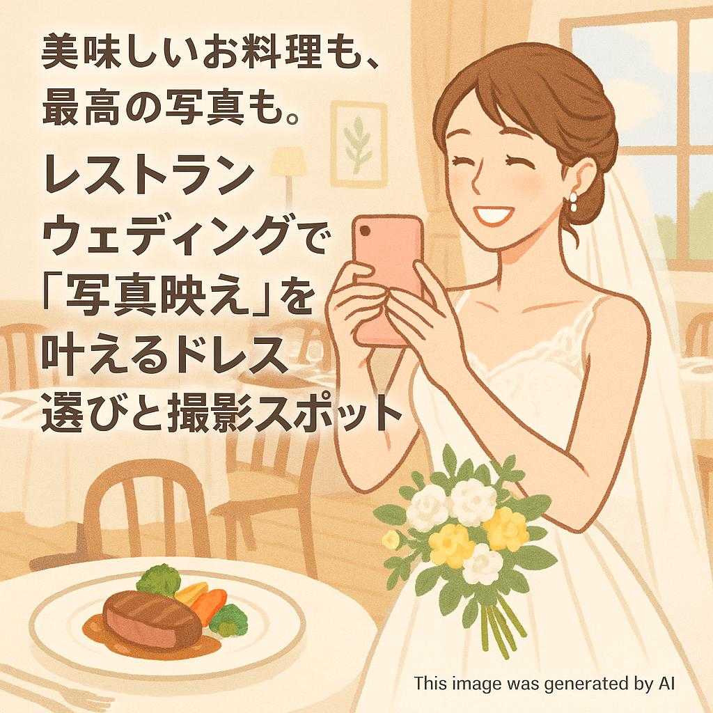 美味しいお料理も、最高の写真も。レストランウェディングで「写真映え」を叶えるドレス選びと撮影スポット