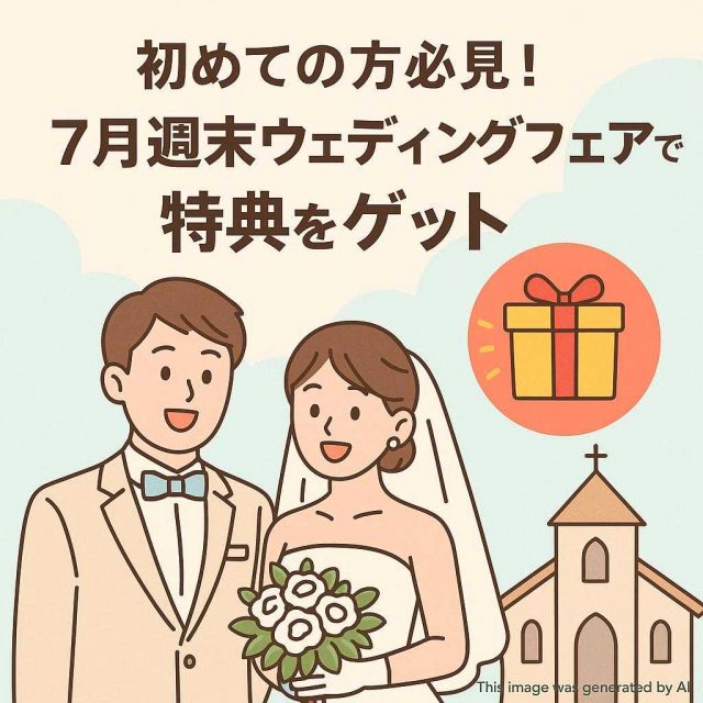 初めての方必見！7月週末ウェディングフェアで特典をゲット