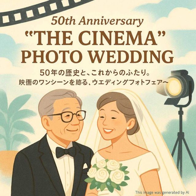 50th Anniversary “THE CINEMA” PHOTO WEDDING 〜50年の歴史と、これからのふたり。映画のワンシーンを飾る、ウエディングフォトフェア〜