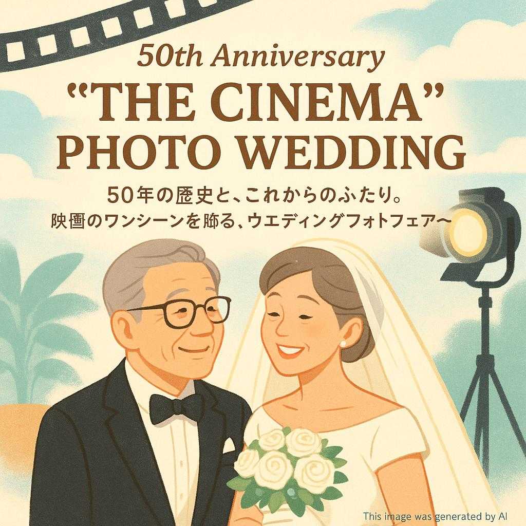 50th Anniversary “THE CINEMA” PHOTO WEDDING 〜50年の歴史と、これからのふたり。映画のワンシーンを飾る、ウエディングフォトフェア〜