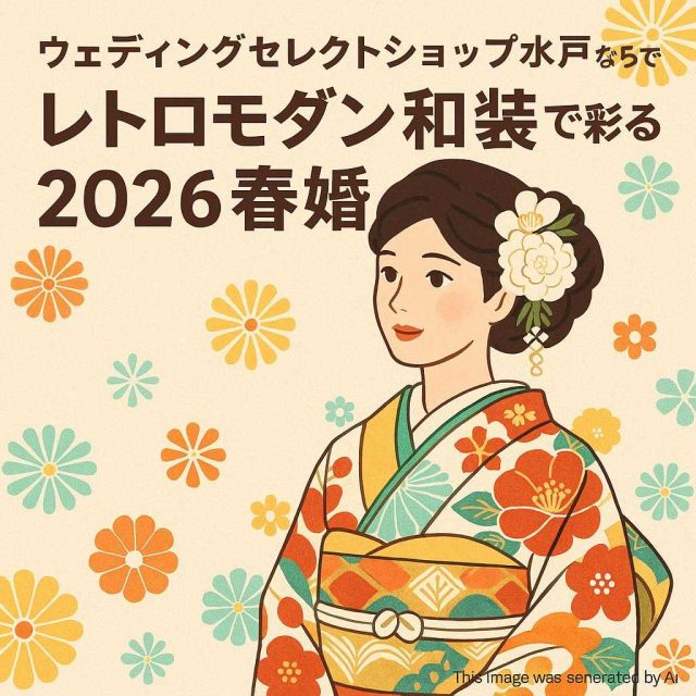 ウェディングセレクトショップ水戸ならではのレトロモダン和装で彩る2026春婚