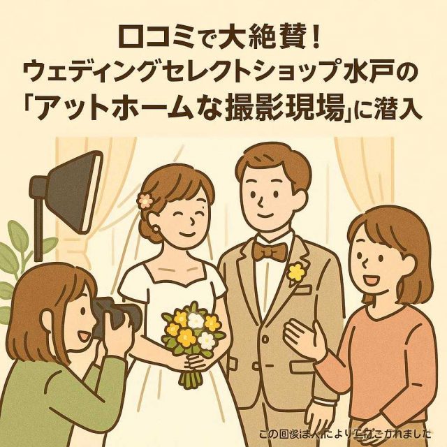 口コミで大絶賛！ウェディングセレクトショップ水戸の「アットホームな撮影現場」に潜入