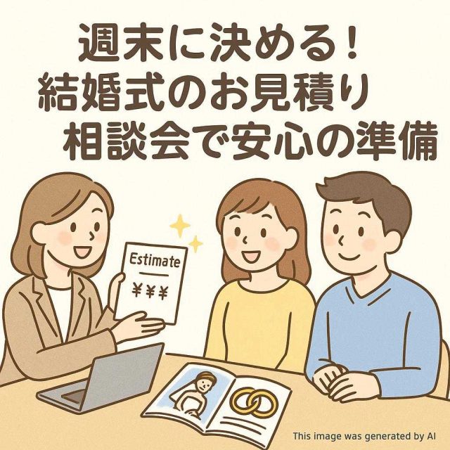 週末に決める！結婚式のお見積り相談会で安心の準備