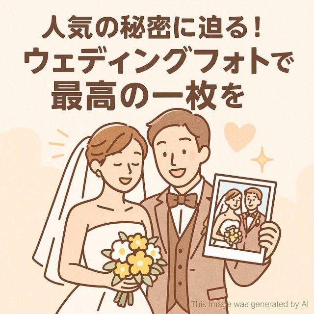 人気の秘密に迫る！ウェディングフォトで最高の一枚を