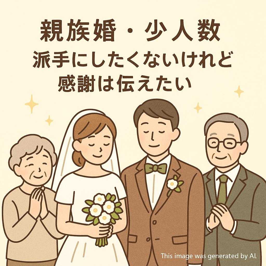 【親族婚・少人数】「派手にしたくないけれど感謝は伝えたい」